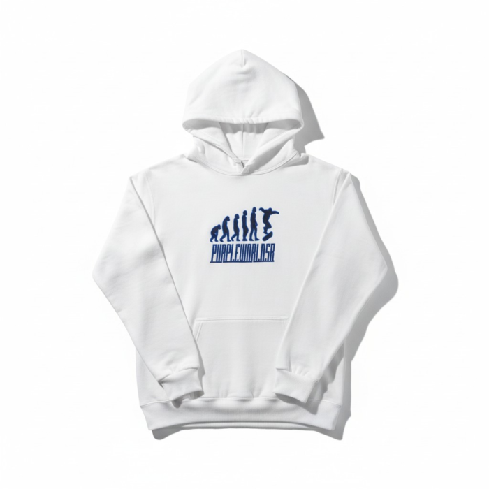 WHITE HOODIE - EVOLUTION